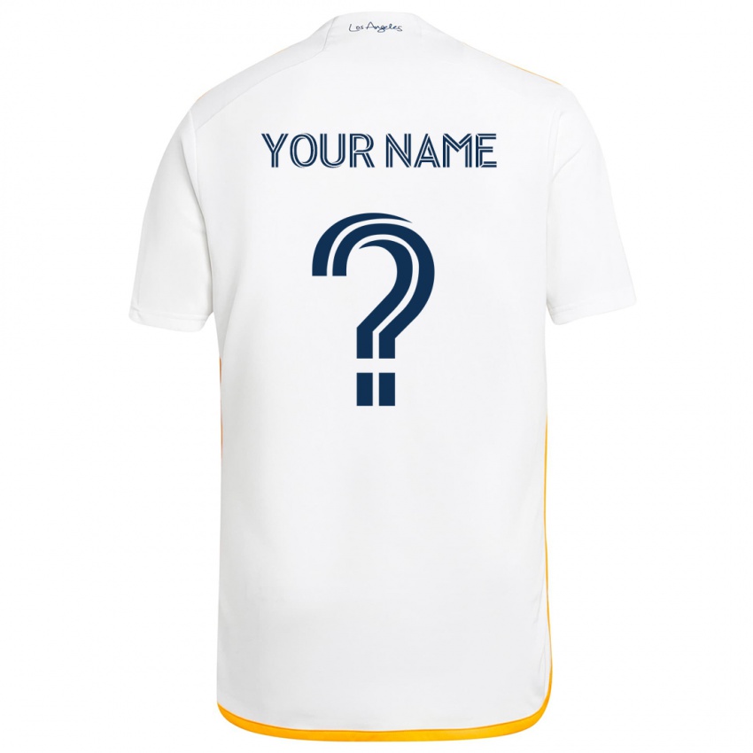 Criança Camisola Seu Nome #0 Branco Amarelo Principal 2024/25 Camisa