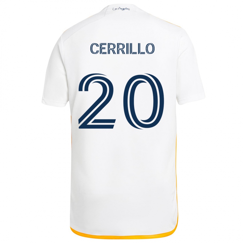 Criança Camisola Edwin Cerrillo #20 Branco Amarelo Principal 2024/25 Camisa