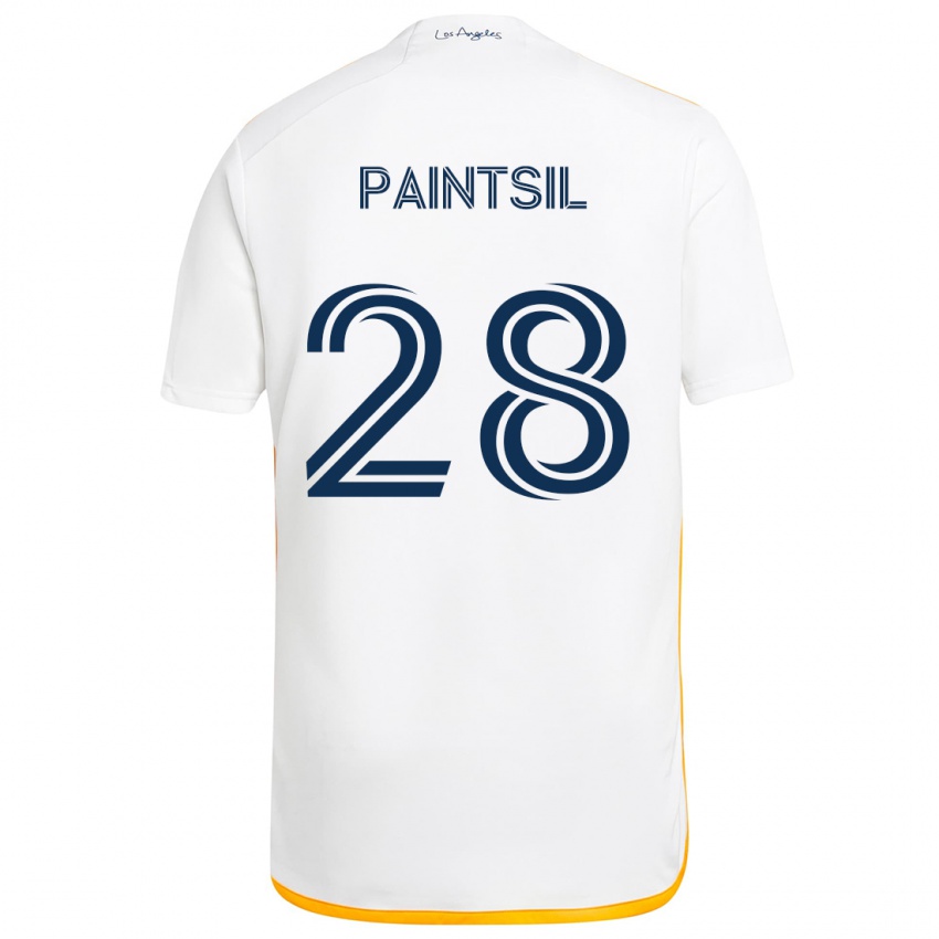 Criança Camisola Joseph Paintsil #28 Branco Amarelo Principal 2024/25 Camisa