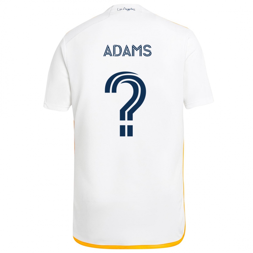 Criança Camisola Lucca Adams #0 Branco Amarelo Principal 2024/25 Camisa