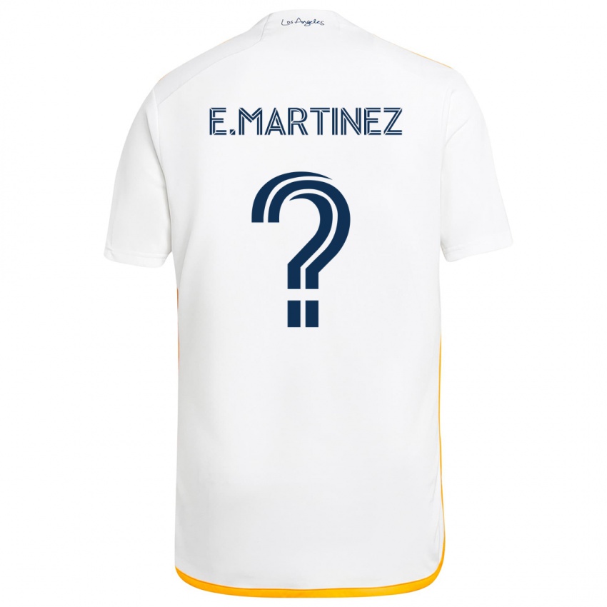 Criança Camisola Enrique Martinez #0 Branco Amarelo Principal 2024/25 Camisa