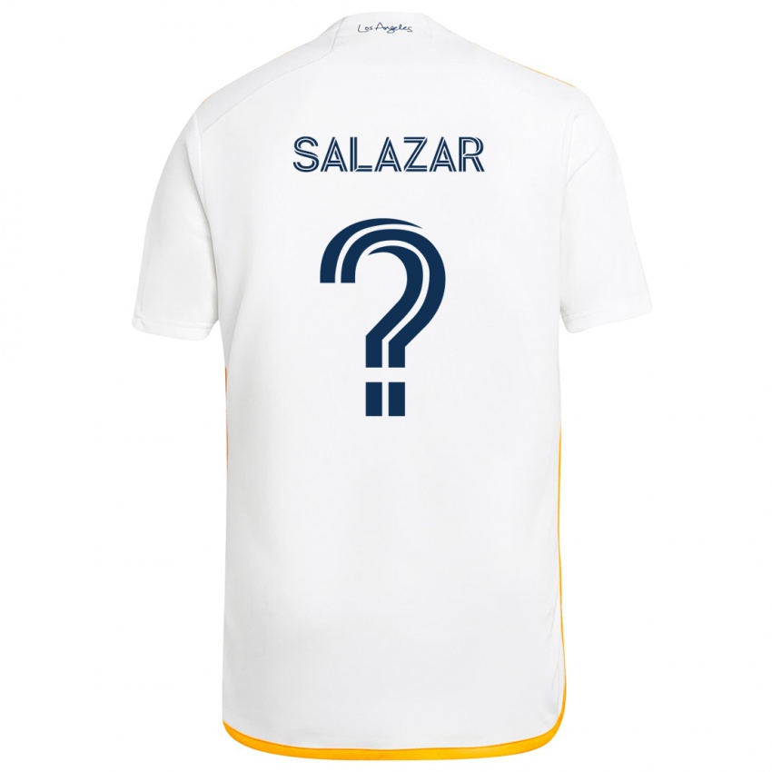 Criança Camisola Enrique Salazar #0 Branco Amarelo Principal 2024/25 Camisa