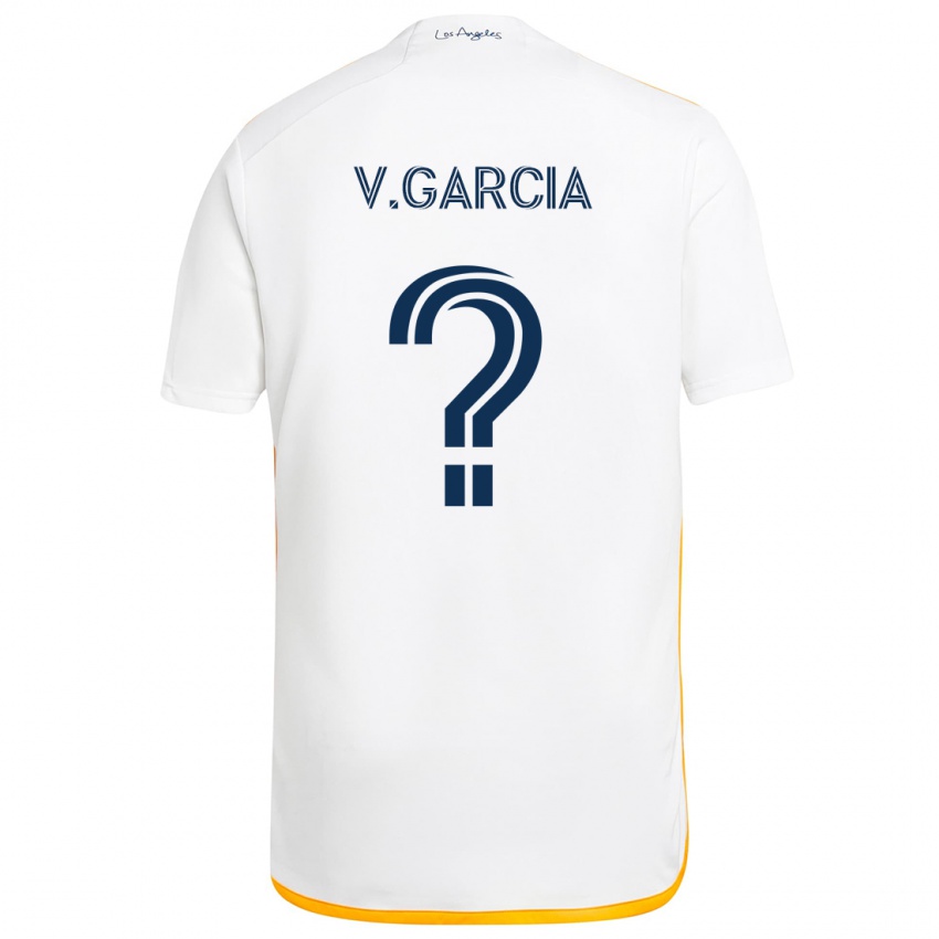 Criança Camisola Vicente Garcia #0 Branco Amarelo Principal 2024/25 Camisa