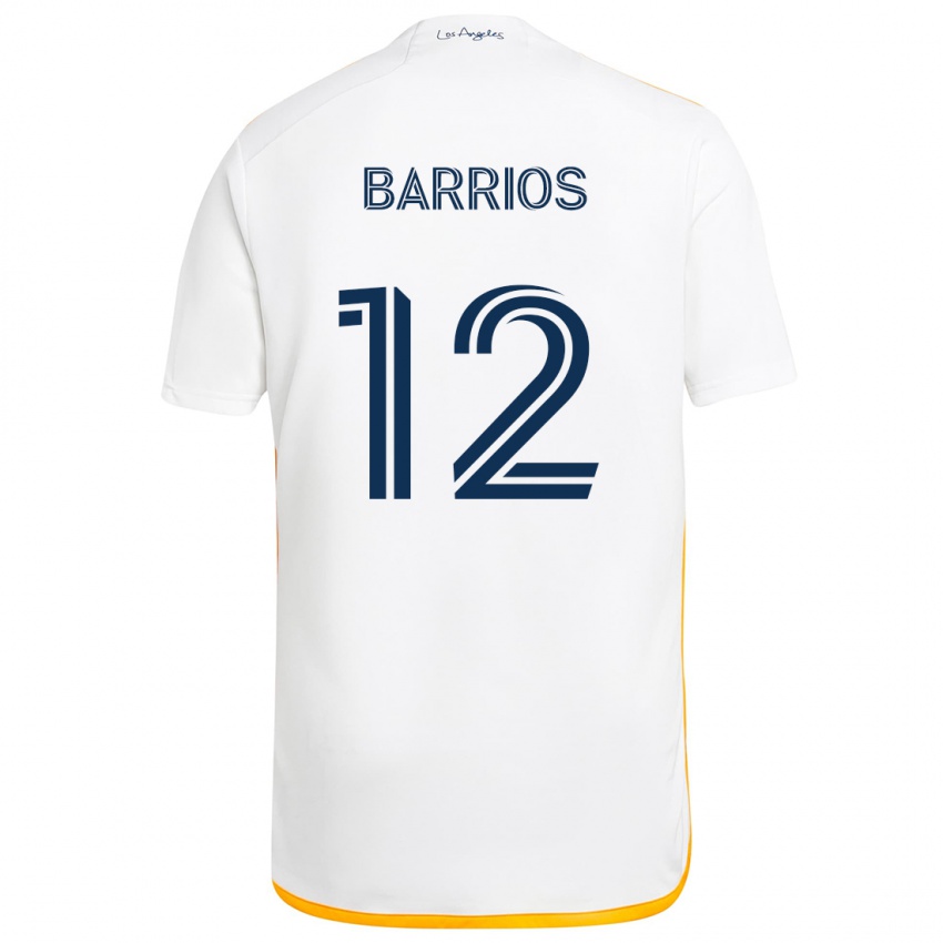 Criança Camisola Michael Barrios #12 Branco Amarelo Principal 2024/25 Camisa