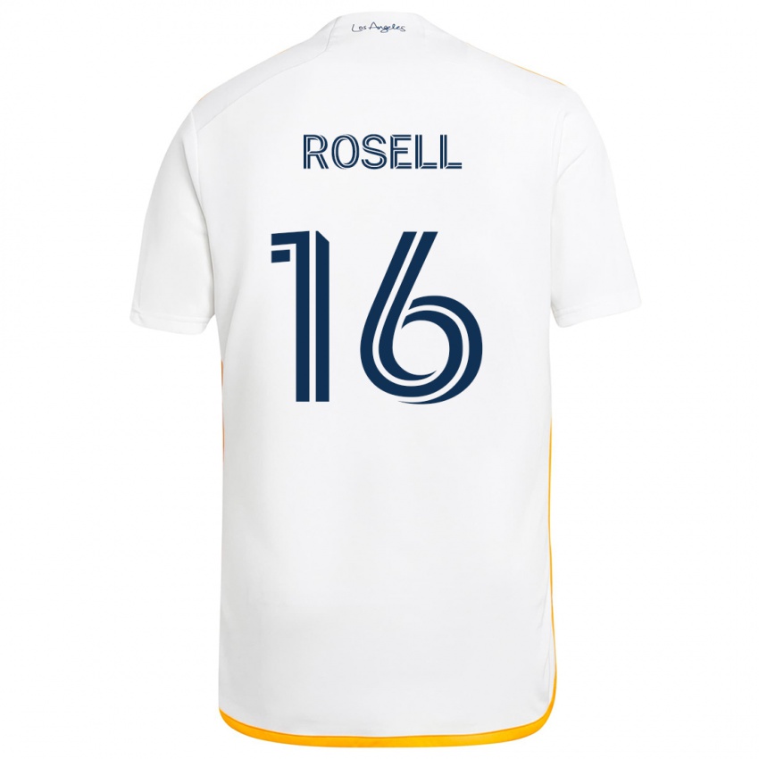 Criança Camisola Uri Rosell #16 Branco Amarelo Principal 2024/25 Camisa