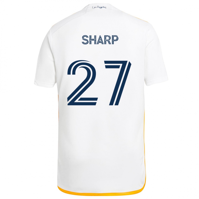 Criança Camisola Billy Sharp #27 Branco Amarelo Principal 2024/25 Camisa