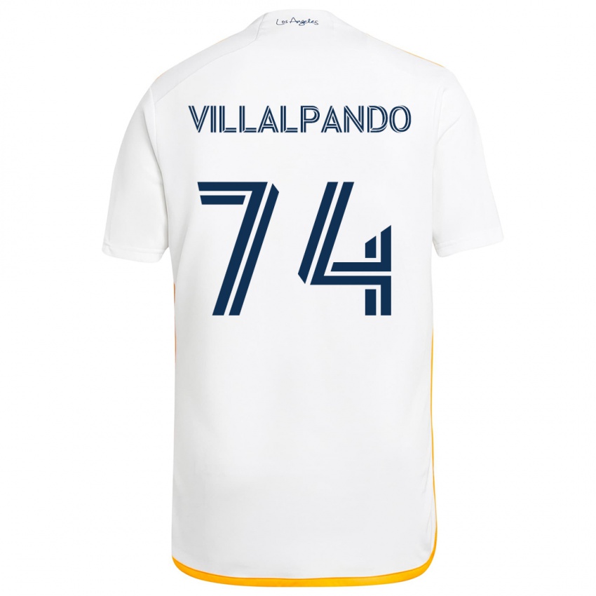 Criança Camisola Sergio Villalpando #74 Branco Amarelo Principal 2024/25 Camisa