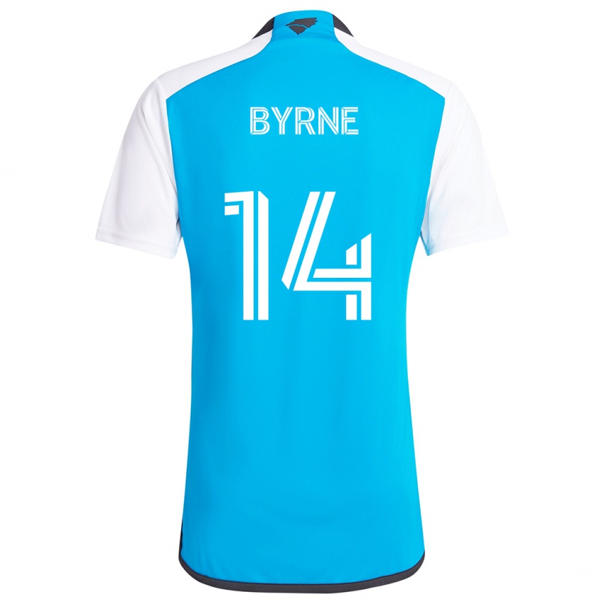 Criança Camisola Nathan Byrne #14 Branco Azulado Principal 2024/25 Camisa