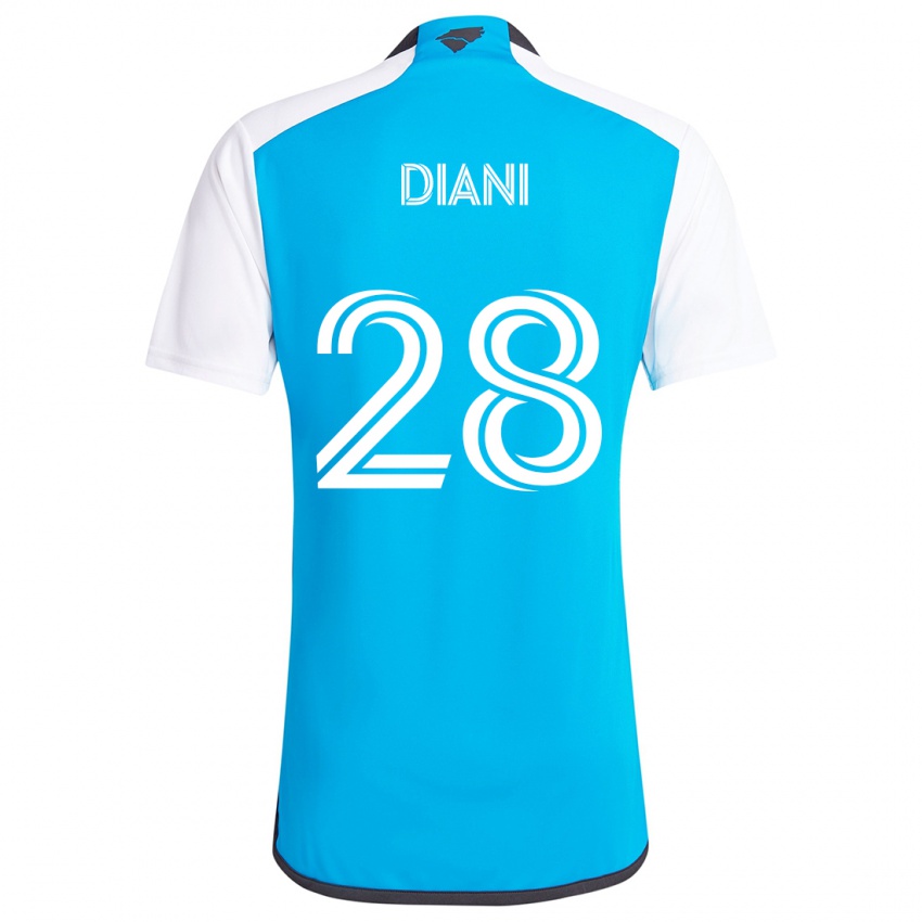 Criança Camisola Djibril Diani #28 Branco Azulado Principal 2024/25 Camisa