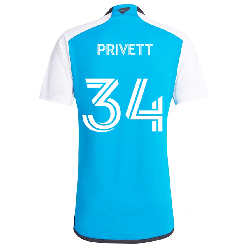 Criança Camisola Andrew Privett #34 Branco Azulado Principal 2024/25 Camisa