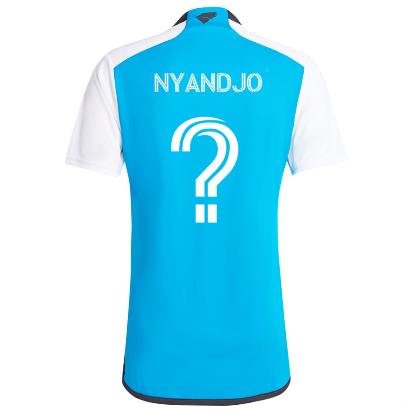 Criança Camisola James Nyandjo #0 Branco Azulado Principal 2024/25 Camisa