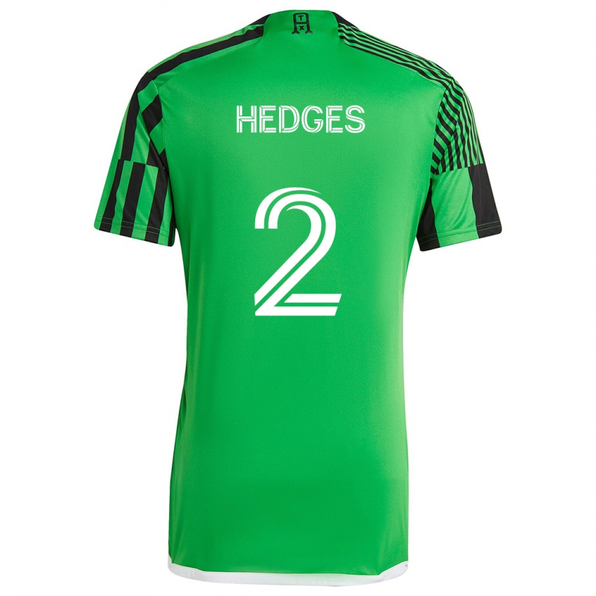 Criança Camisola Matt Hedges #2 Verde Preto Principal 2024/25 Camisa