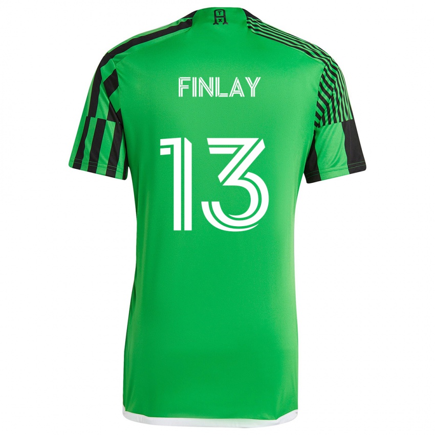 Criança Camisola Ethan Finlay #13 Verde Preto Principal 2024/25 Camisa