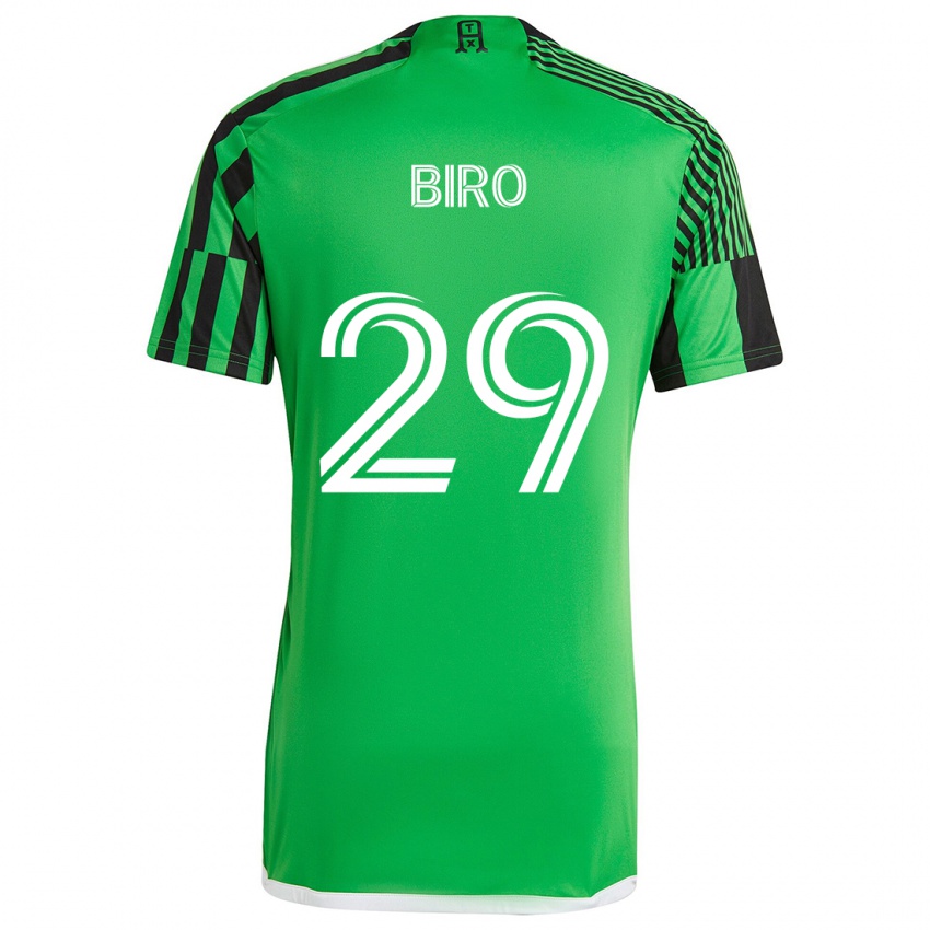 Criança Camisola Guilherme Biro #29 Verde Preto Principal 2024/25 Camisa