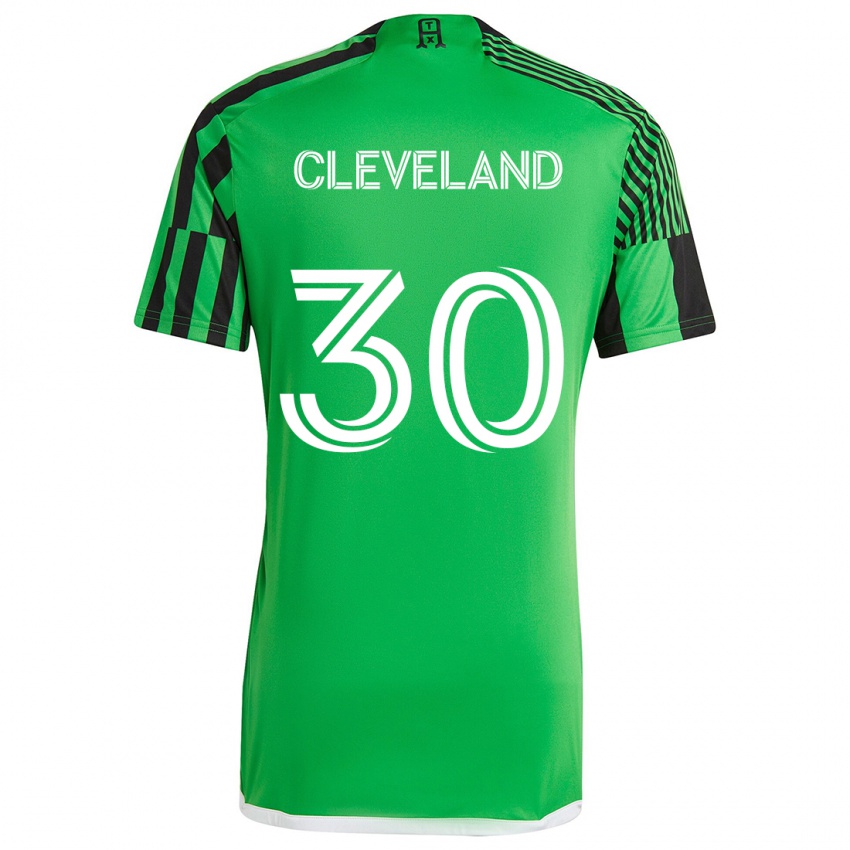 Criança Camisola Stefan Cleveland #30 Verde Preto Principal 2024/25 Camisa