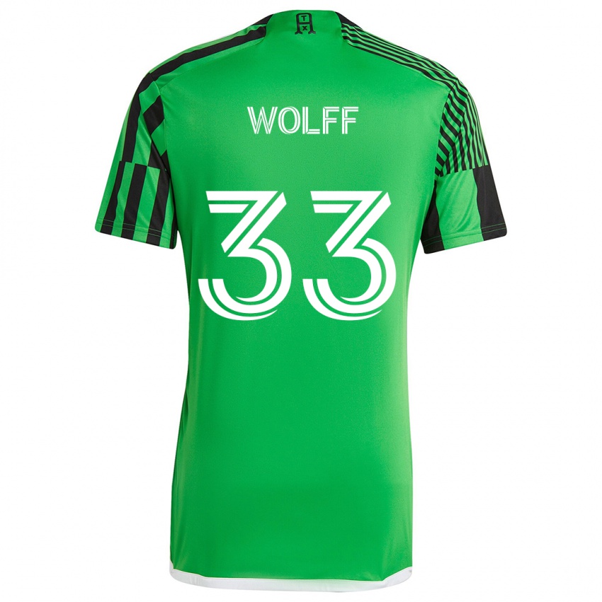 Criança Camisola Owen Wolff #33 Verde Preto Principal 2024/25 Camisa