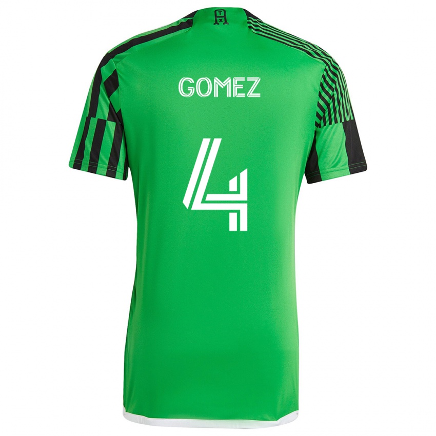 Criança Camisola Antonio Gomez #4 Verde Preto Principal 2024/25 Camisa