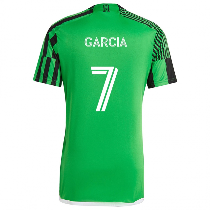 Criança Camisola Anthony García #7 Verde Preto Principal 2024/25 Camisa