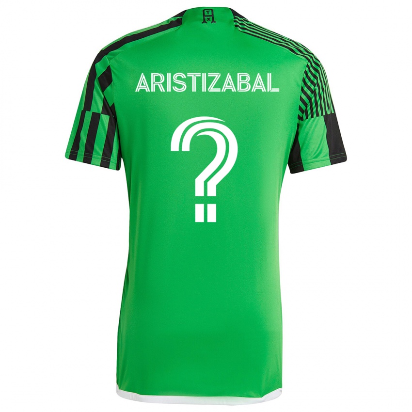 Criança Camisola Nicolas Aristizabal #0 Verde Preto Principal 2024/25 Camisa