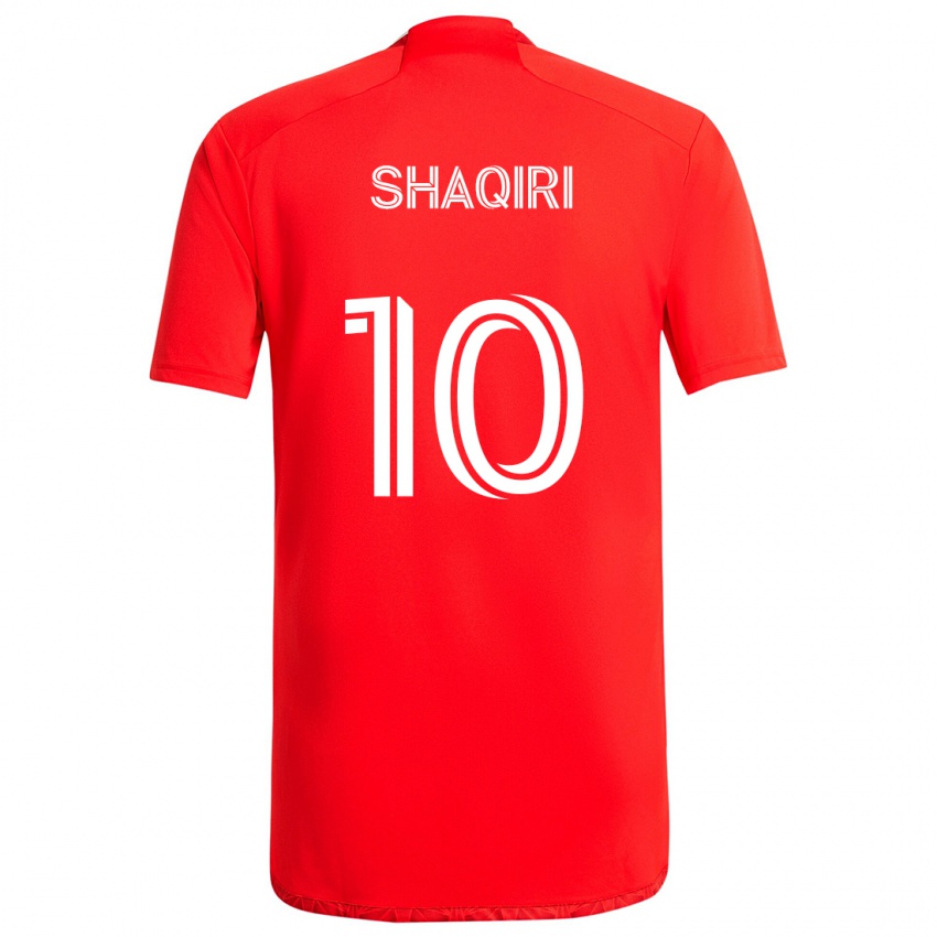 Criança Camisola Xherdan Shaqiri #10 Vermelho Branco Principal 2024/25 Camisa