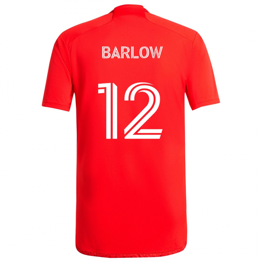 Criança Camisola Tom Barlow #12 Vermelho Branco Principal 2024/25 Camisa