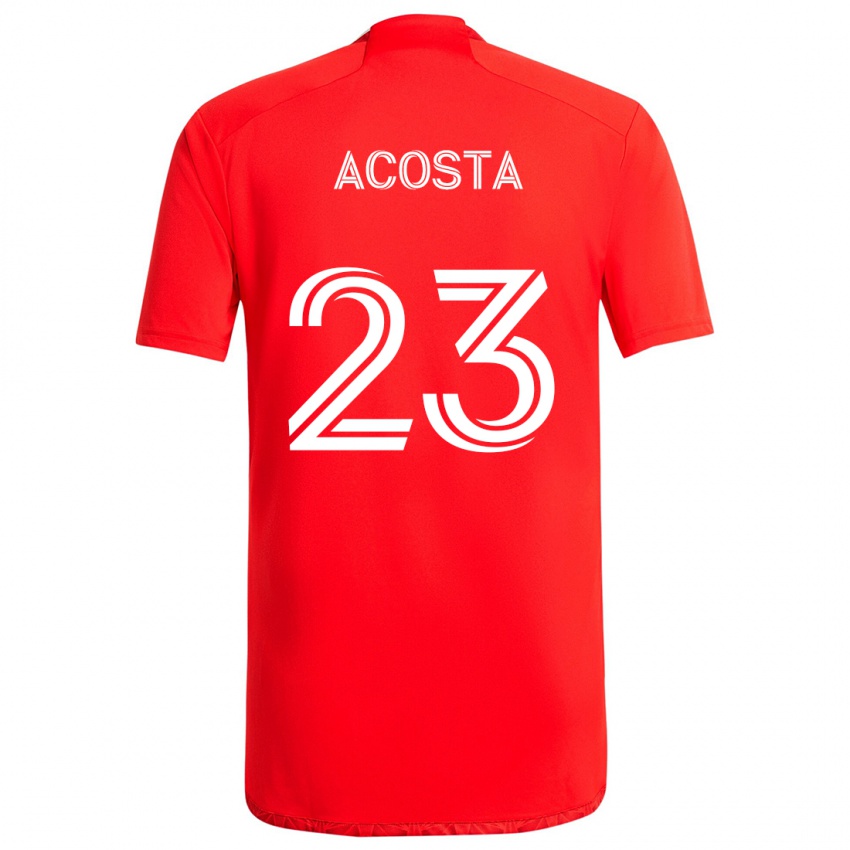 Criança Camisola Kellyn Acosta #23 Vermelho Branco Principal 2024/25 Camisa