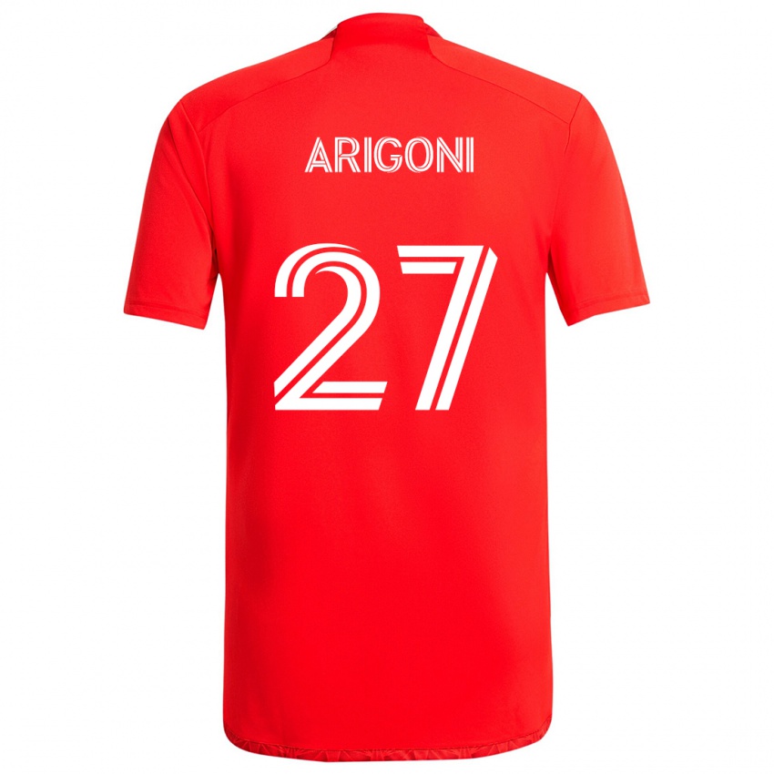 Criança Camisola Allan Arigoni #27 Vermelho Branco Principal 2024/25 Camisa