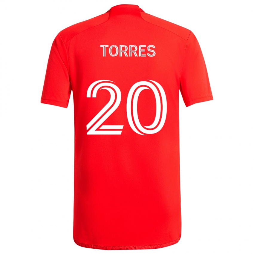 Criança Camisola Jairo Torres #20 Vermelho Branco Principal 2024/25 Camisa