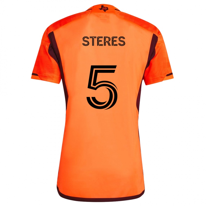 Criança Camisola Daniel Steres #5 Laranja Preto Principal 2024/25 Camisa