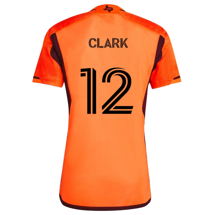 Criança Camisola Steve Clark #12 Laranja Preto Principal 2024/25 Camisa