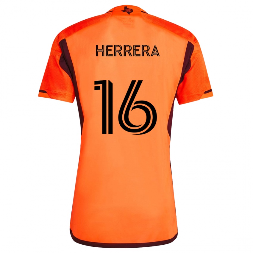 Criança Camisola Hector Herrera #16 Laranja Preto Principal 2024/25 Camisa