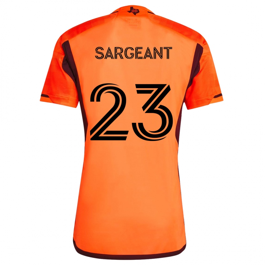 Criança Camisola Kieran Sargeant #23 Laranja Preto Principal 2024/25 Camisa