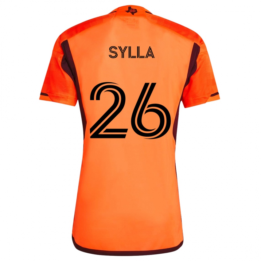 Criança Camisola Ousmane Sylla #26 Laranja Preto Principal 2024/25 Camisa