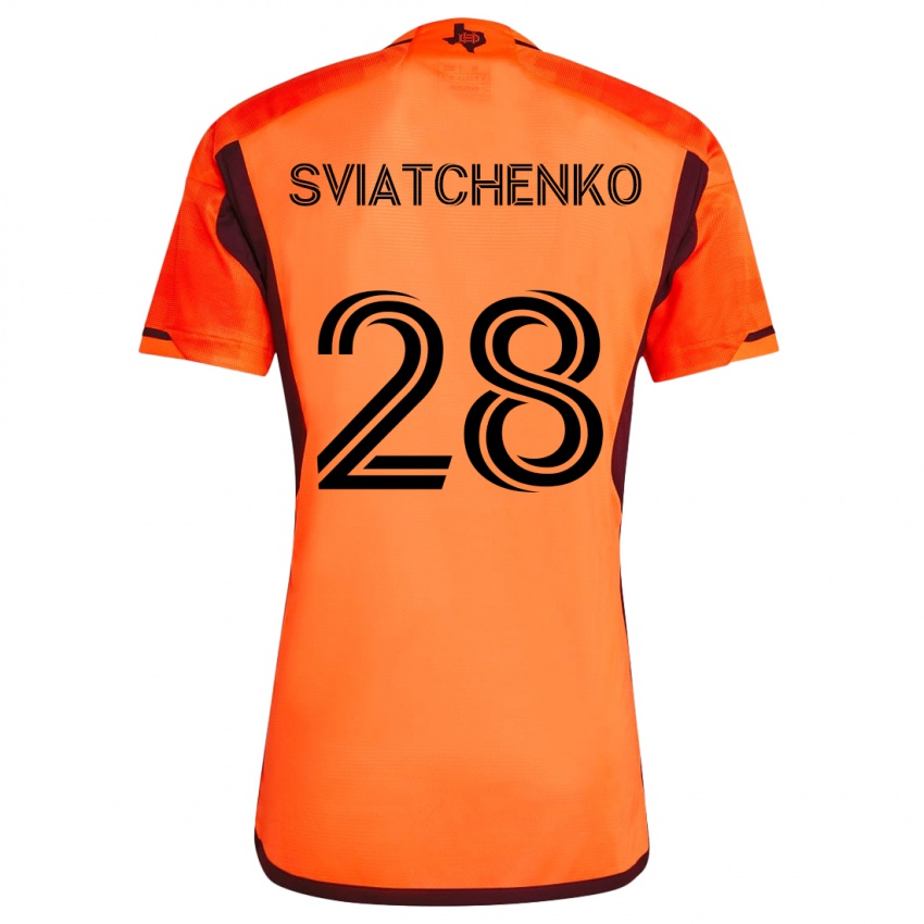 Criança Camisola Erik Sviatchenko #28 Laranja Preto Principal 2024/25 Camisa