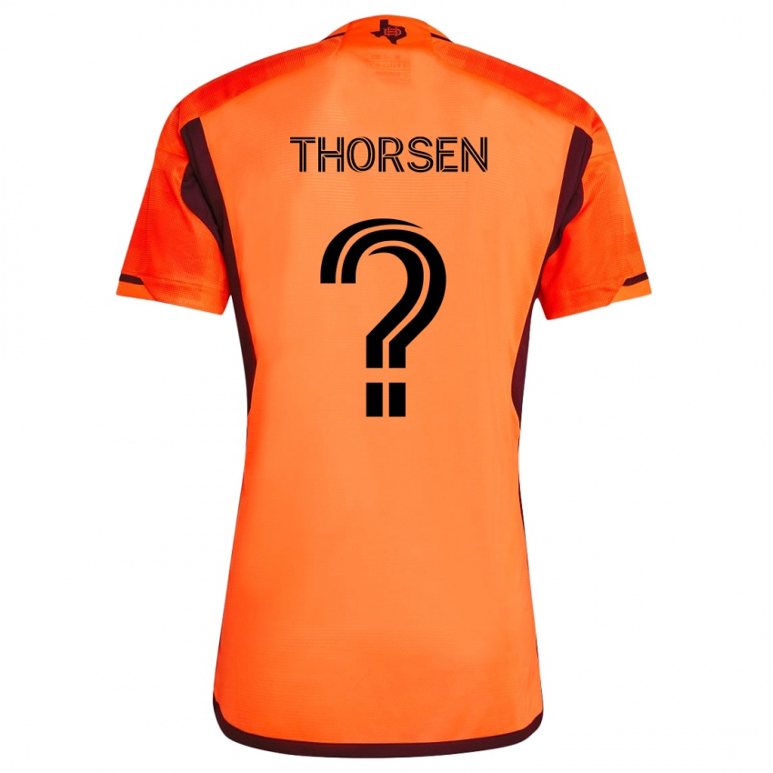 Criança Camisola Liam Thorsen #0 Laranja Preto Principal 2024/25 Camisa