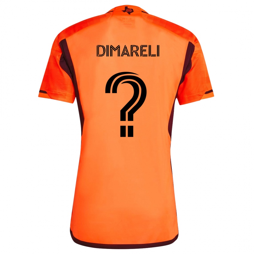 Criança Camisola Mattheo Dimareli #0 Laranja Preto Principal 2024/25 Camisa