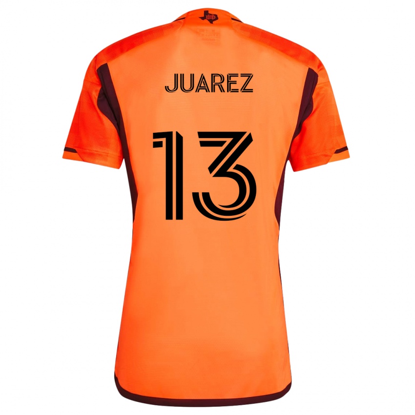 Criança Camisola Jathan Juarez #13 Laranja Preto Principal 2024/25 Camisa