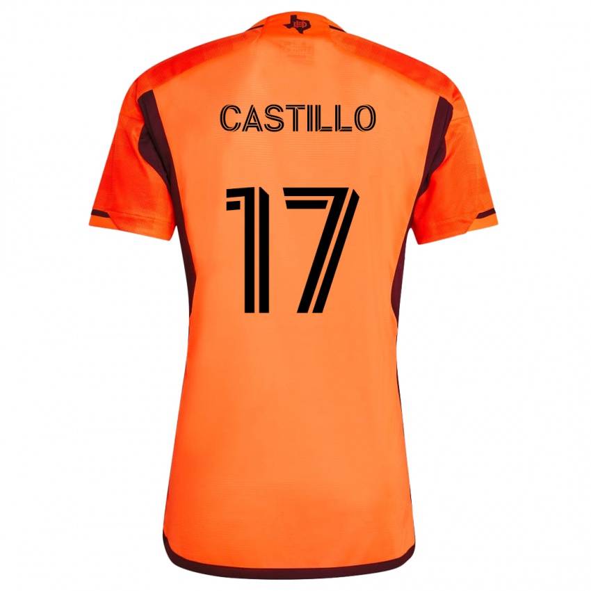 Criança Camisola Joyner Castillo #17 Laranja Preto Principal 2024/25 Camisa