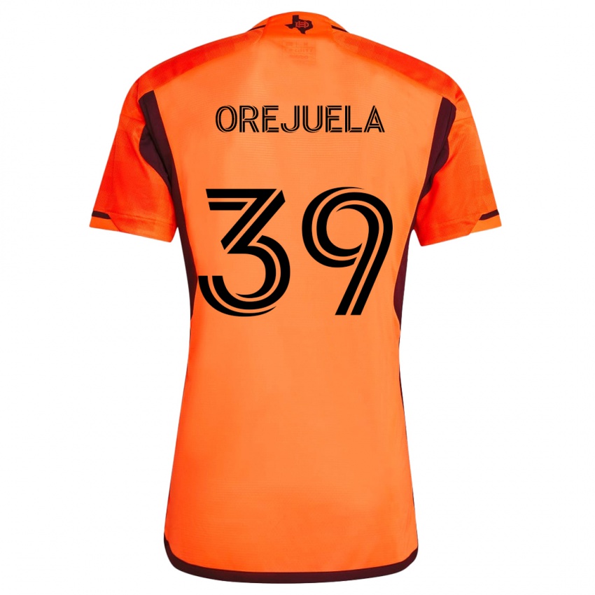 Criança Camisola Jesus Orejuela #39 Laranja Preto Principal 2024/25 Camisa