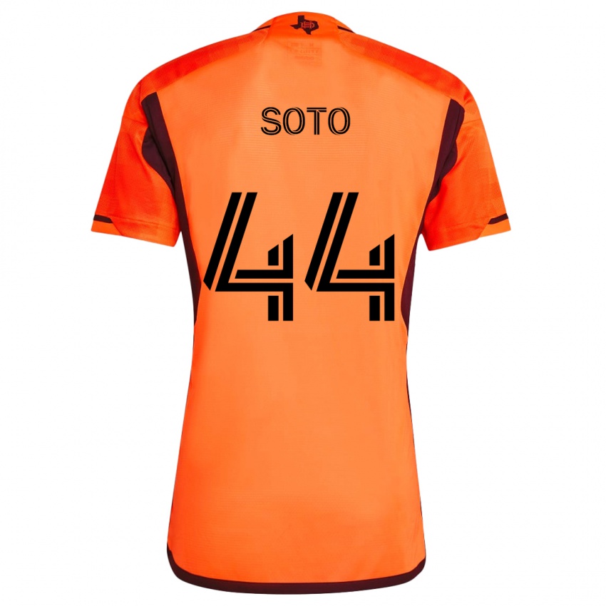 Criança Camisola Ezekiel Soto #44 Laranja Preto Principal 2024/25 Camisa