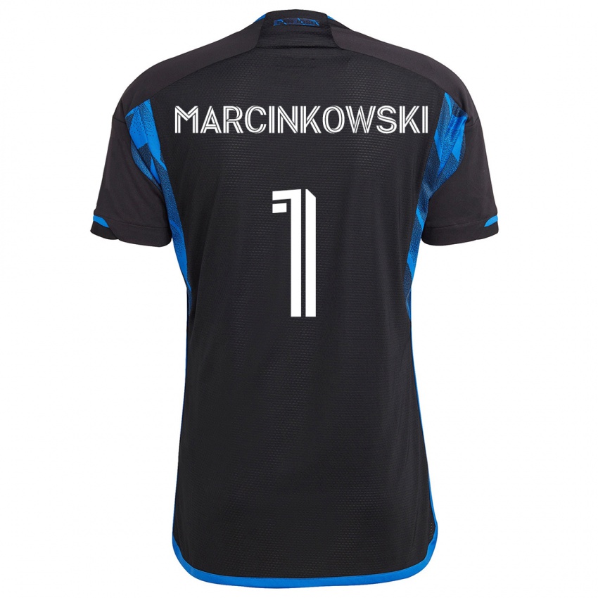 Criança Camisola Jt Marcinkowski #1 Azul Preto Principal 2024/25 Camisa