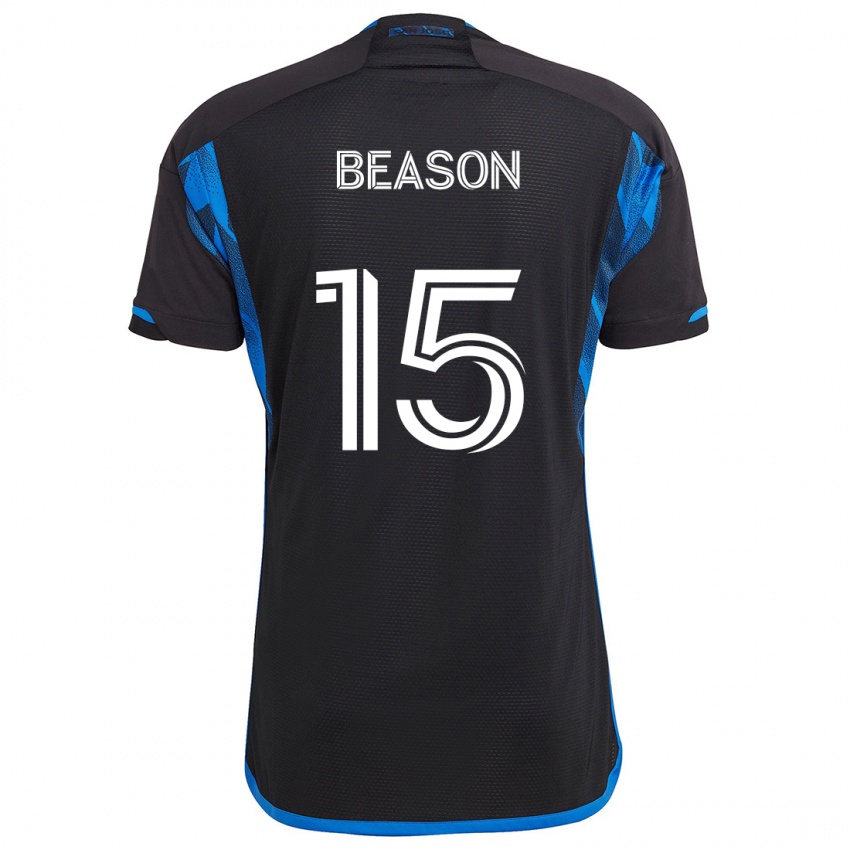 Criança Camisola Tanner Beason #15 Azul Preto Principal 2024/25 Camisa