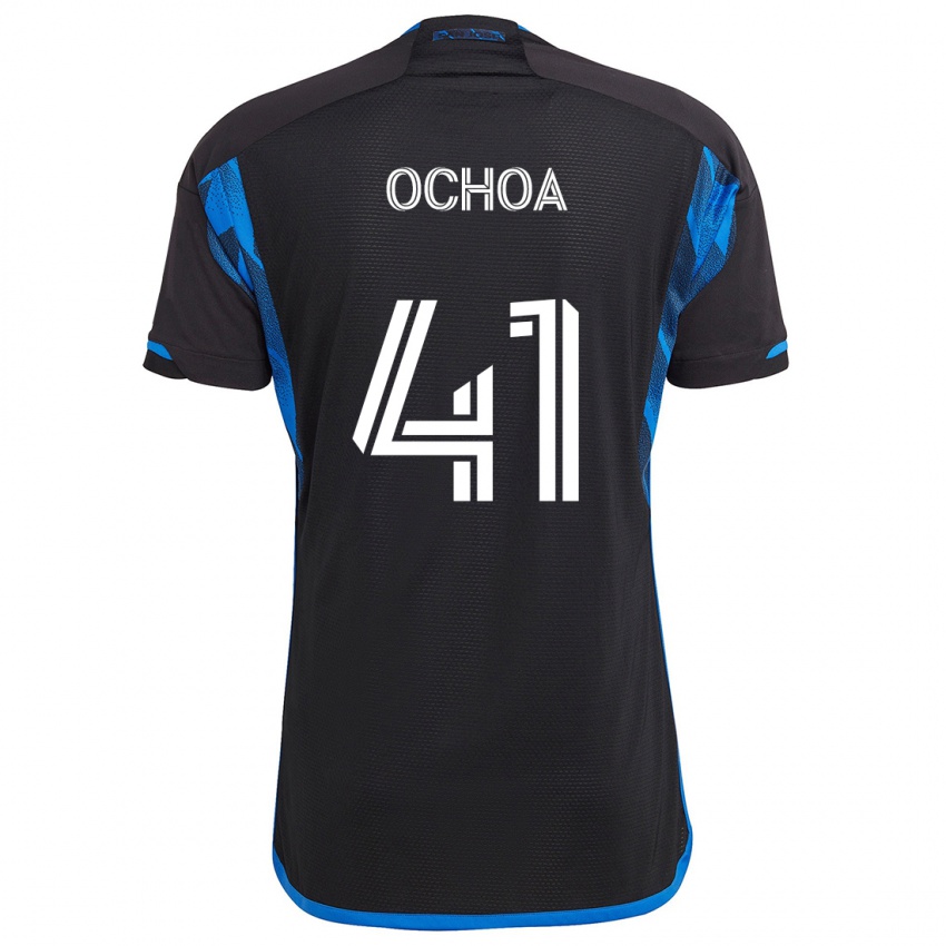 Criança Camisola Emmanuel Ochoa #41 Azul Preto Principal 2024/25 Camisa