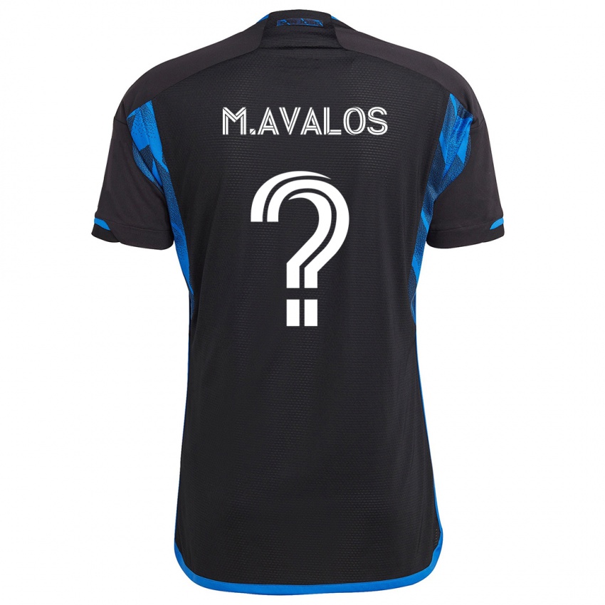 Criança Camisola Marcelo Avalos #0 Azul Preto Principal 2024/25 Camisa