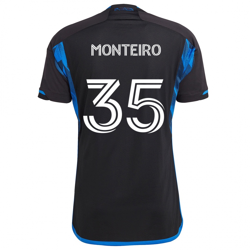 Criança Camisola Jamiro Monteiro #35 Azul Preto Principal 2024/25 Camisa