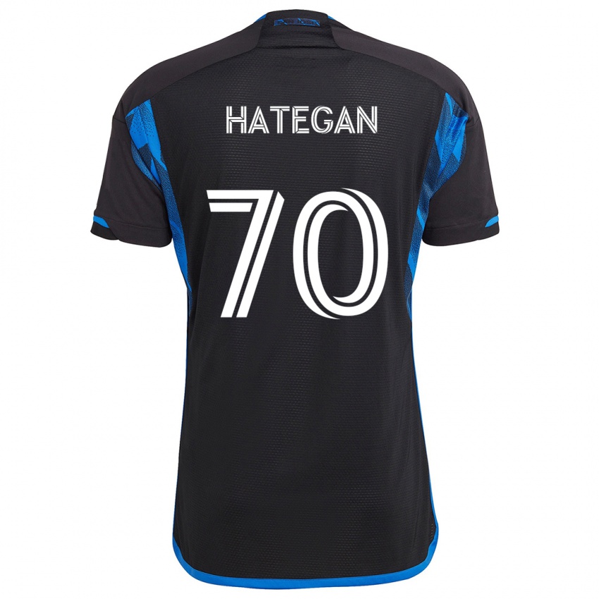 Criança Camisola Roberto Hategan #70 Azul Preto Principal 2024/25 Camisa