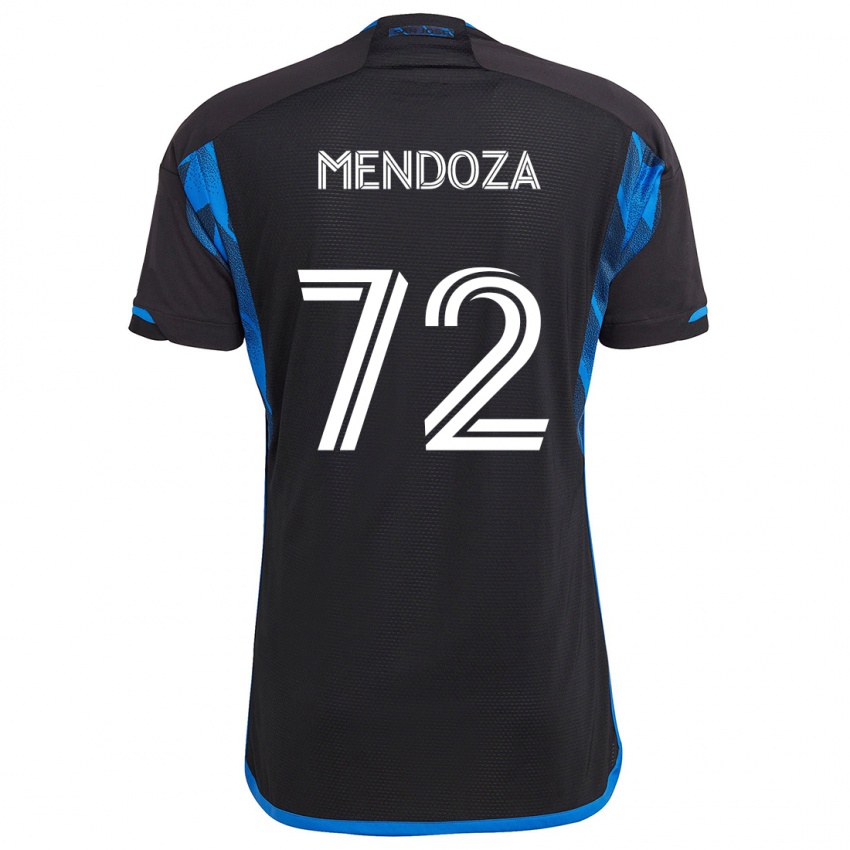 Criança Camisola Edwyn Mendoza #72 Azul Preto Principal 2024/25 Camisa