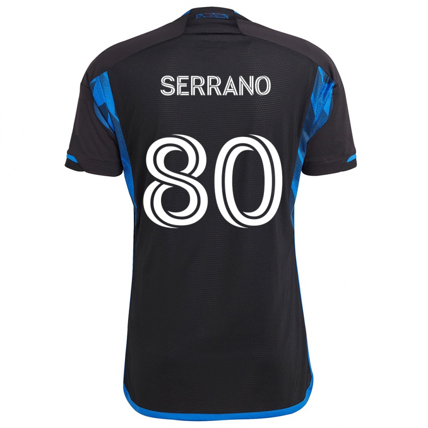 Criança Camisola David Serrano #80 Azul Preto Principal 2024/25 Camisa