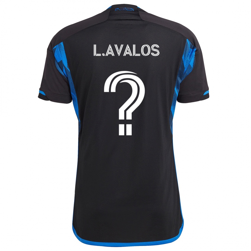 Criança Camisola Lorenzo Avalos #0 Azul Preto Principal 2024/25 Camisa