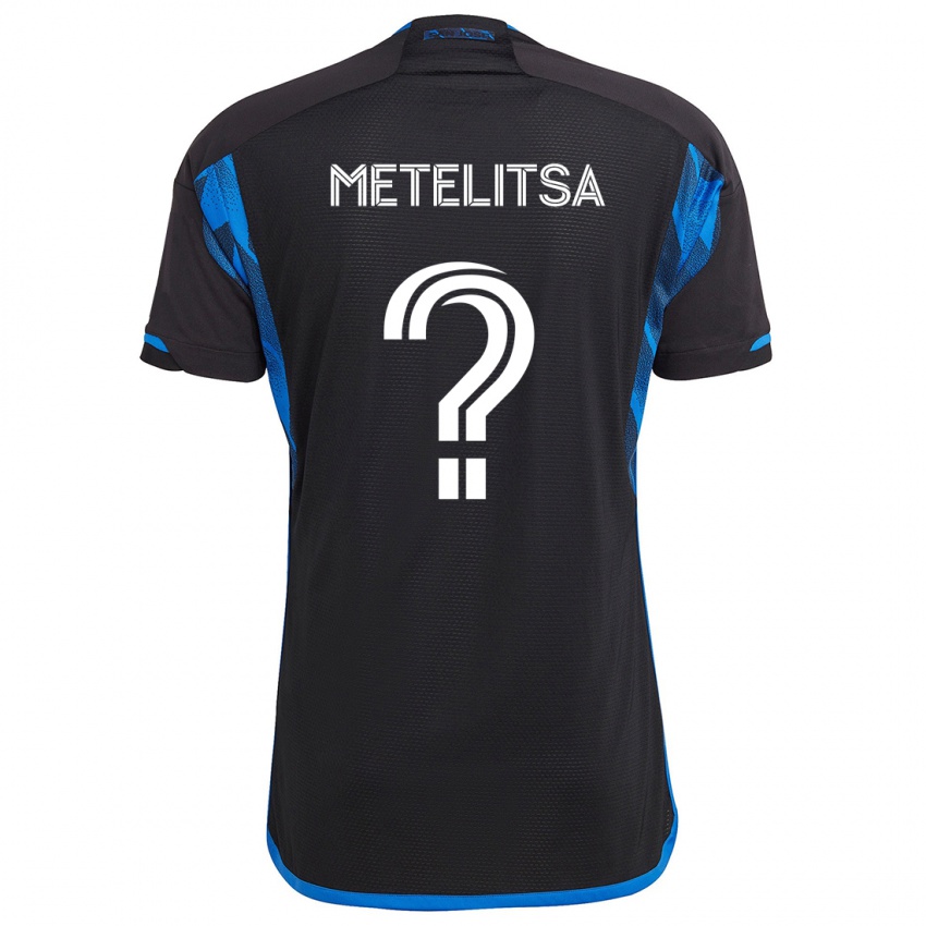 Criança Camisola Christian Metelitsa #0 Azul Preto Principal 2024/25 Camisa